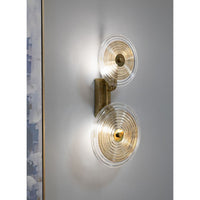 Lampada a Parete MF60, Oro, Metallo, 25x10x52 cm, Seven Design