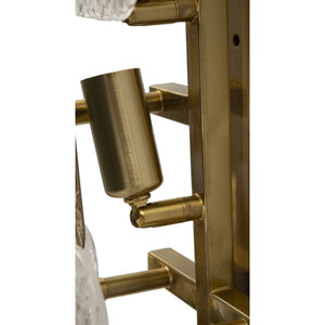 Lampada a Parete MF58, Oro, Metallo, 24x13x76 cm, Seven Design