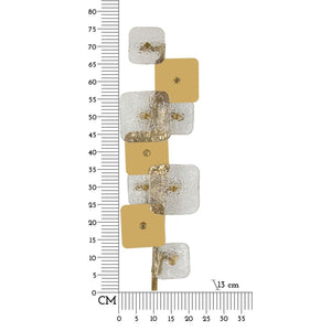 Lampada a Parete MF58, Oro, Metallo, 24x13x76 cm, Seven Design