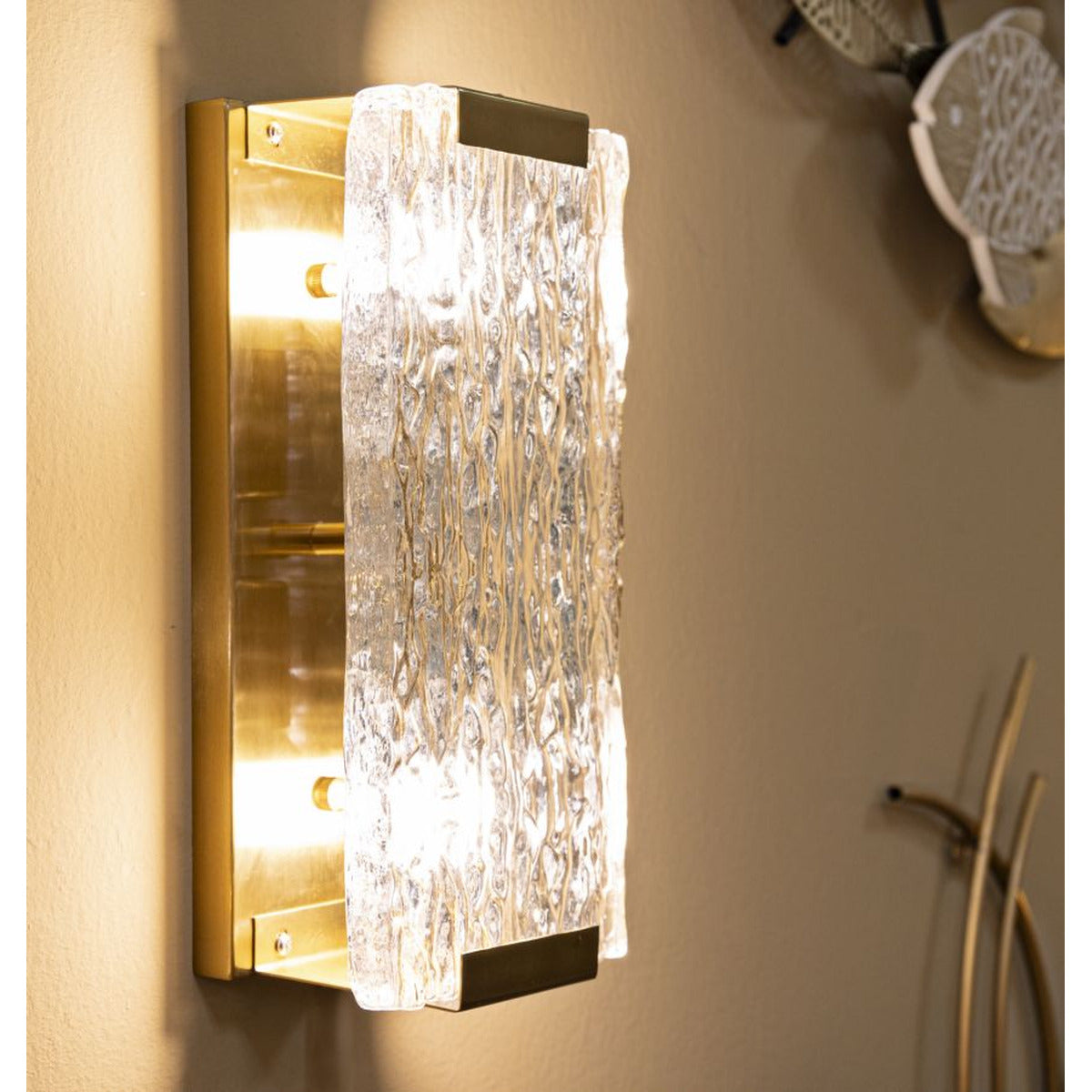 Lampada a Parete MF59, Oro, Metallo, 36x15x10 cm, Seven Design