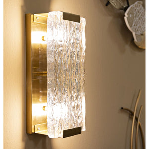 Lampada a Parete MF59, Oro, Metallo, 36x15x10 cm, Seven Design