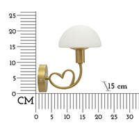 Lampada a Parete MF69, Oro, Metallo, 23x15x22 cm, Seven Design