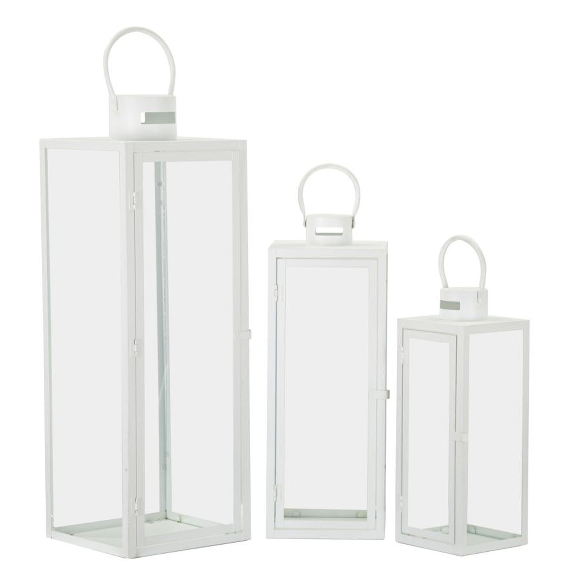 Lanterna Maris, Bianco, Metallo, 22x22x66 cm, Seven Design