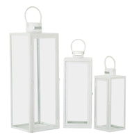Lanterna Maris, Bianco, Metallo, 22x22x66 cm, Seven Design