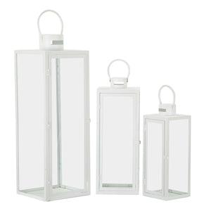 Lanterna Maris, Bianco, Metallo, 22x22x66 cm, Seven Design