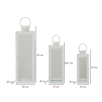 Lanterna Maris, Bianco, Metallo, 22x22x66 cm, Seven Design