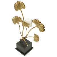 Portacandela Foglia 60, Oro, Metallo, 29x12,5x44 cm, Seven Design