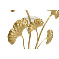 Portacandela Foglia 60, Oro, Metallo, 29x12,5x44 cm, Seven Design