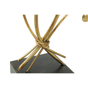 Portacandela Foglia 60, Oro, Metallo, 29x12,5x44 cm, Seven Design