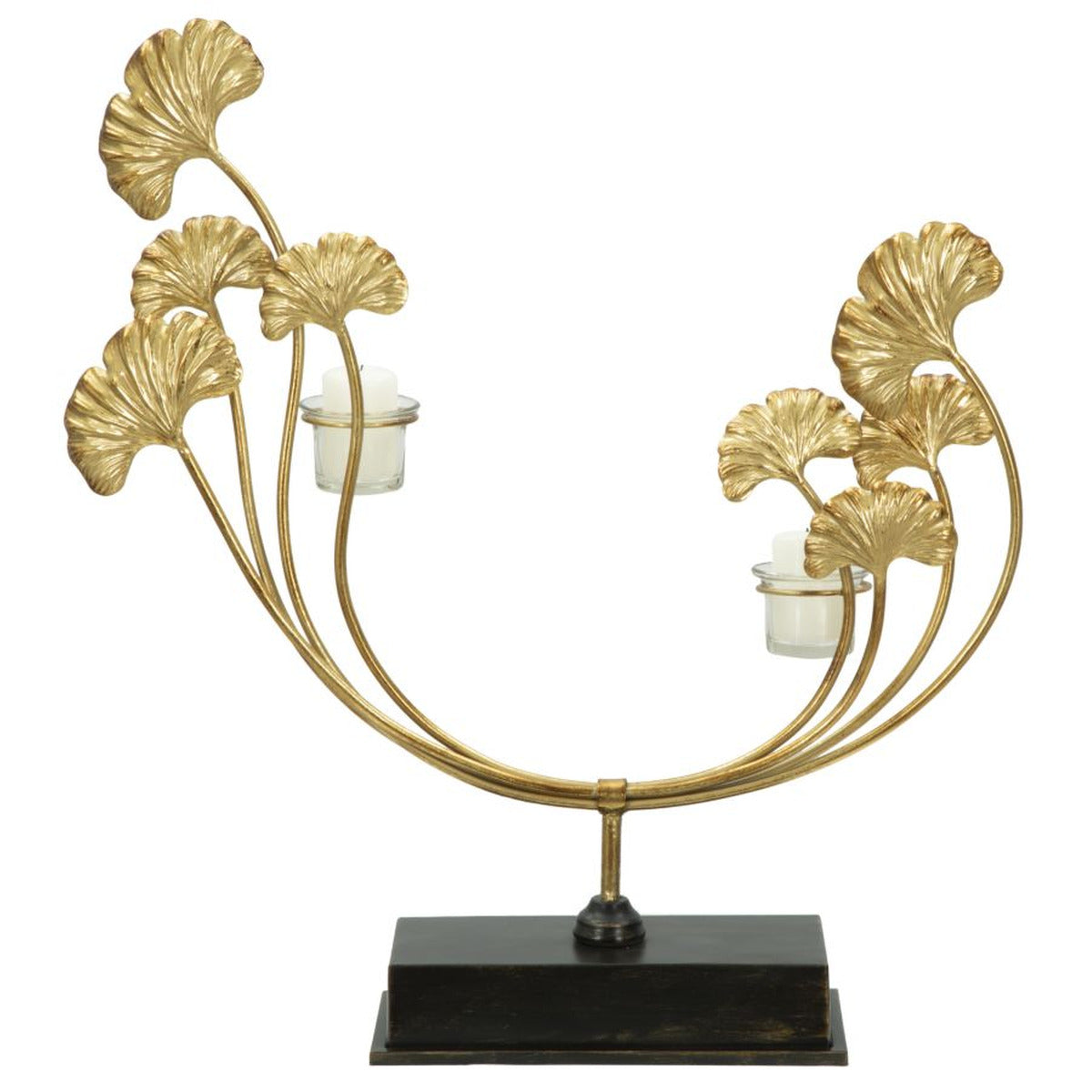 Portacandela MF346, Oro, Metallo, 50x12x55 cm, Seven Design