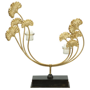 Portacandela MF346, Oro, Metallo, 50x12x55 cm, Seven Design