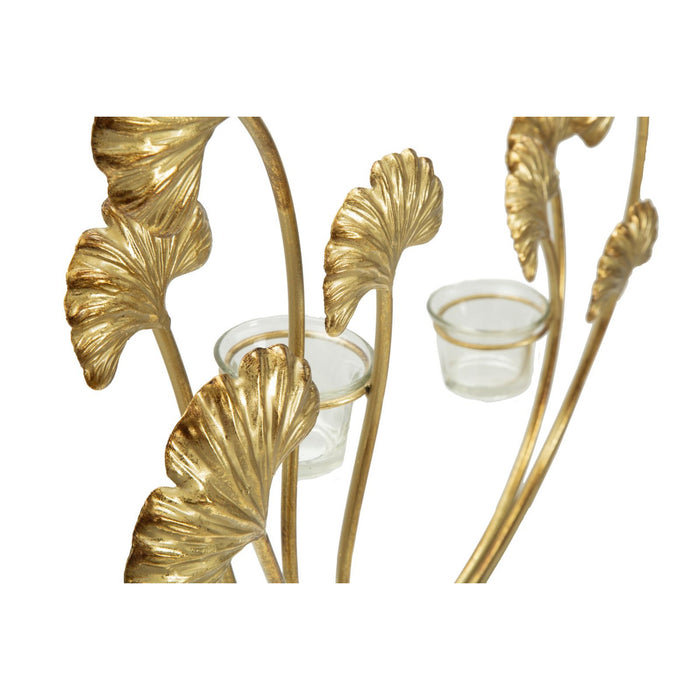 Portacandela MF346, Oro, Metallo, 50x12x55 cm, Seven Design