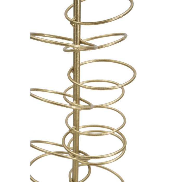 Portacandela MF340, Oro, Marmo, 14x13x50,5 cm, Seven Design