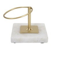 Portacandela MF341, Oro, Marmo, 14x13x46 cm, Seven Design