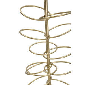 Portacandela MF341, Oro, Marmo, 14x13x46 cm, Seven Design