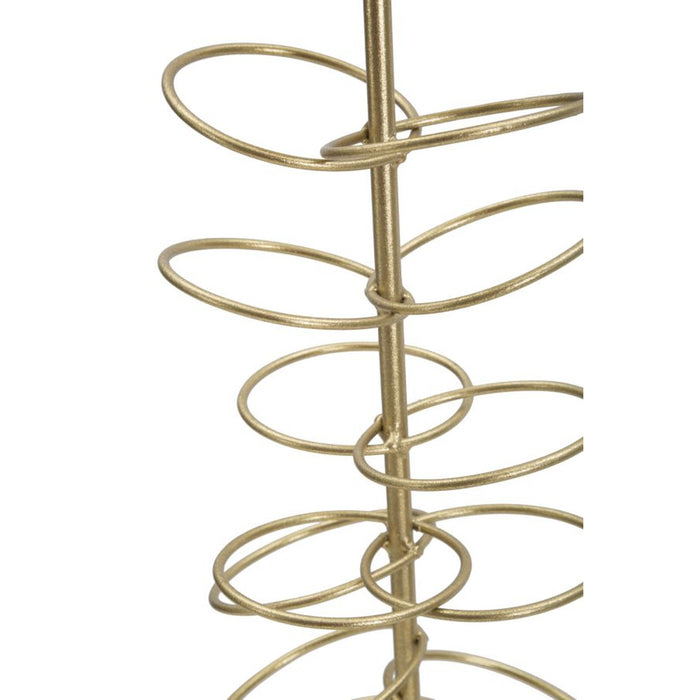 Portacandela MF341, Oro, Marmo, 14x13x46 cm, Seven Design