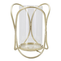 Portacandela MF350, Oro, Metallo, 16x16x21,5 cm, Seven Design