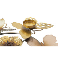 Portacandela Farfalla 22, Multicolore, Metallo, 39x35,5x7 cm, Seven Design