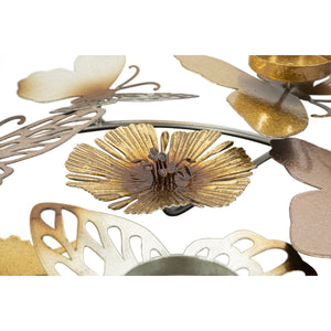 Portacandela Farfalla 22, Multicolore, Metallo, 39x35,5x7 cm, Seven Design