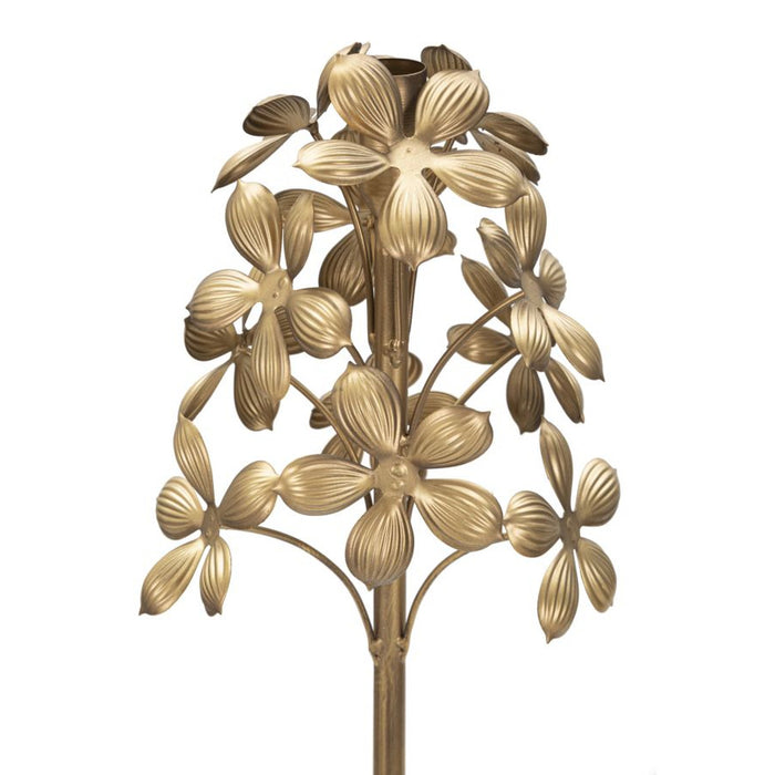 Portacandela MF335, Oro, Metallo, 17x17x118 cm, Seven Design