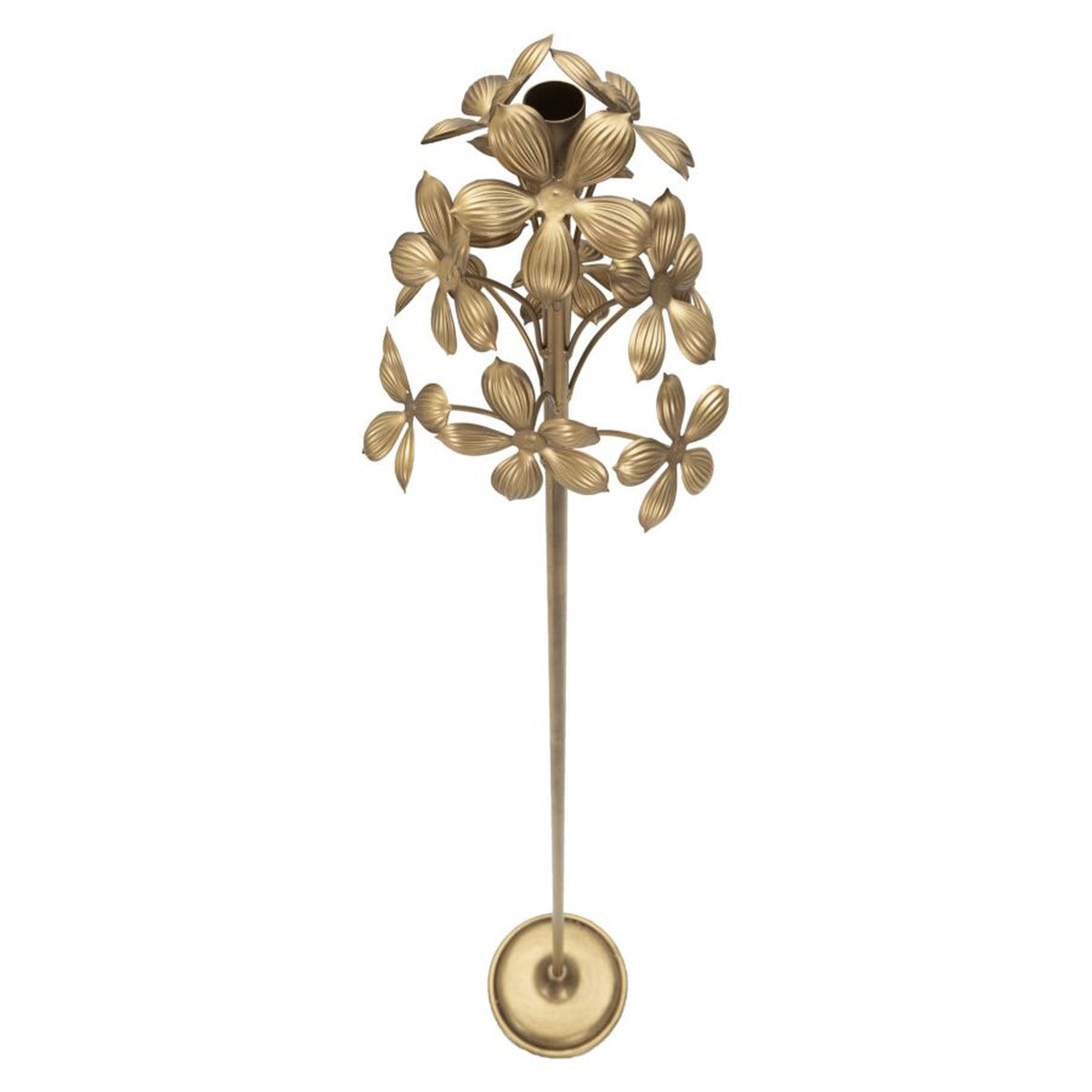 Portacandela MF335, Oro, Metallo, 17x17x118 cm, Seven Design