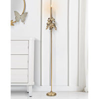 Portacandela MF335, Oro, Metallo, 17x17x118 cm, Seven Design