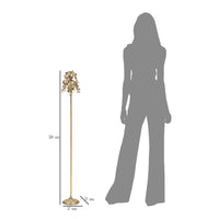 Portacandela MF335, Oro, Metallo, 17x17x118 cm, Seven Design