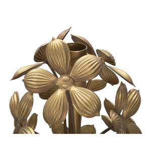 Portacandela MF336, Oro, Metallo, 17x17x93 cm, Seven Design