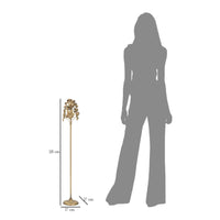 Portacandela MF336, Oro, Metallo, 17x17x93 cm, Seven Design