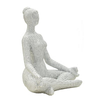Scultura Yoga, Bianco, Poliresina, 23x20,5x15,5 cm, Seven Design