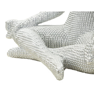 Scultura Yoga, Bianco, Poliresina, 23x20,5x15,5 cm, Seven Design