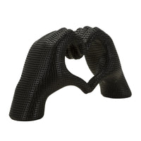 Scultura Mani, Nero, Poliresina, 13,5x25x7,5 cm, Seven Design