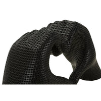 Scultura Mani, Nero, Poliresina, 13,5x25x7,5 cm, Seven Design