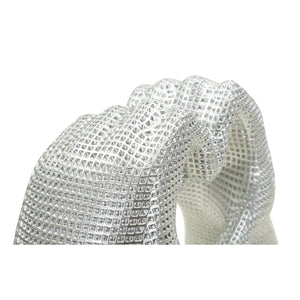 Scultura Mani, Argento, Poliresina, 13,5x25x7,5 cm, Seven Design