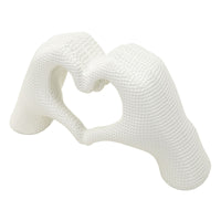 Scultura Mani, Bianco, Poliresina, 13,5x25x7,5 cm, Seven Design