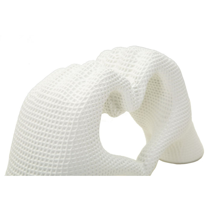 Scultura Mani, Bianco, Poliresina, 13,5x25x7,5 cm, Seven Design