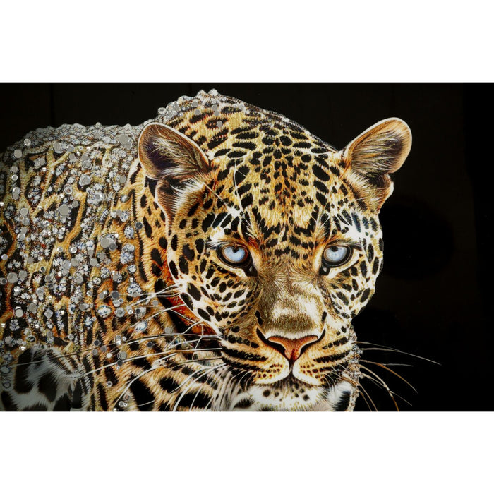 Stampa su Tela Leopardo, Multicolore, Tessuto, 82x82x4 cm, Seven Design