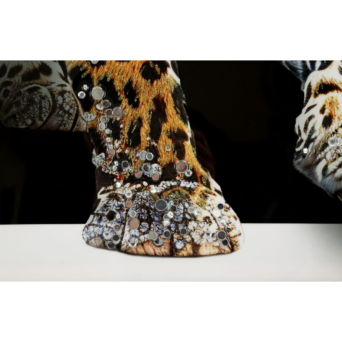 Stampa su Tela Leopardo, Multicolore, Tessuto, 82x82x4 cm, Seven Design