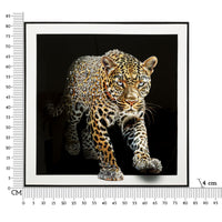 Stampa su Tela Leopardo, Multicolore, Tessuto, 82x82x4 cm, Seven Design