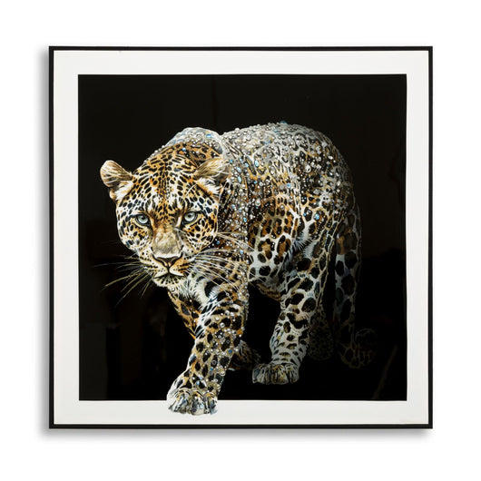 Stampa su Tela Leopardo 1, Multicolore, Tessuto, 82x82x4 cm, Seven Design