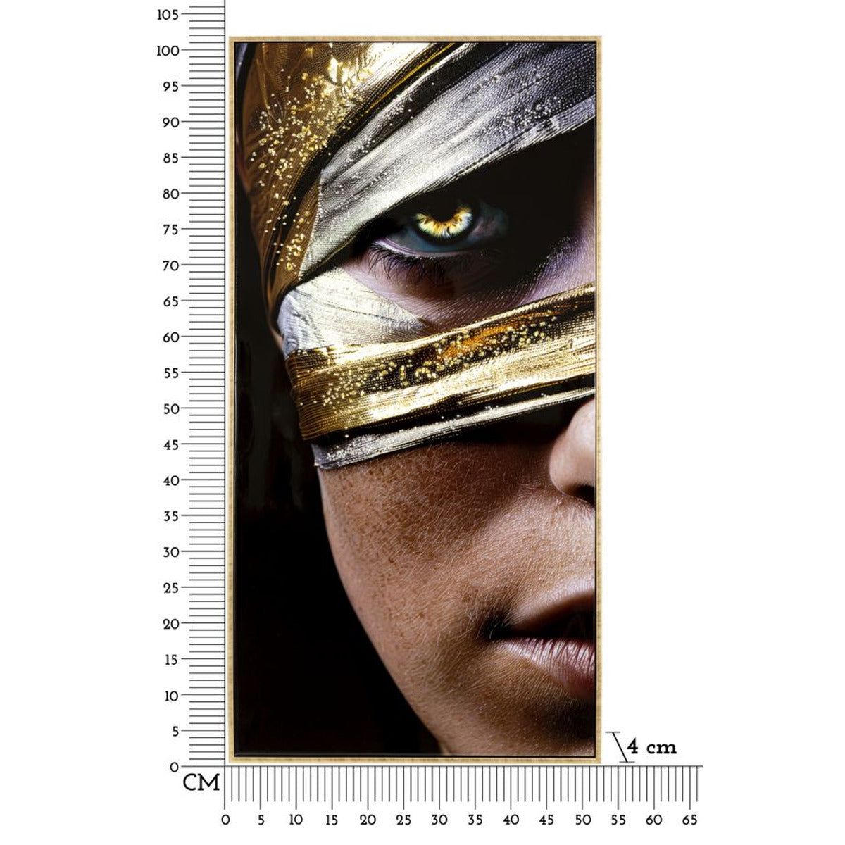 Stampa su Tela Viso, Multicolore, Tessuto, 102x52x4 cm, Seven Design