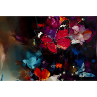 Stampa su Tela Fiori, Multicolore, Tessuto, 92x62x4 cm, Seven Design