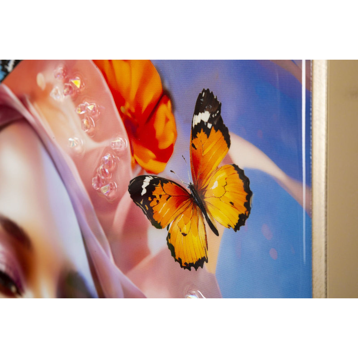 Stampa su Tela Fiori, Multicolore, Tessuto, 92x62x4 cm, Seven Design