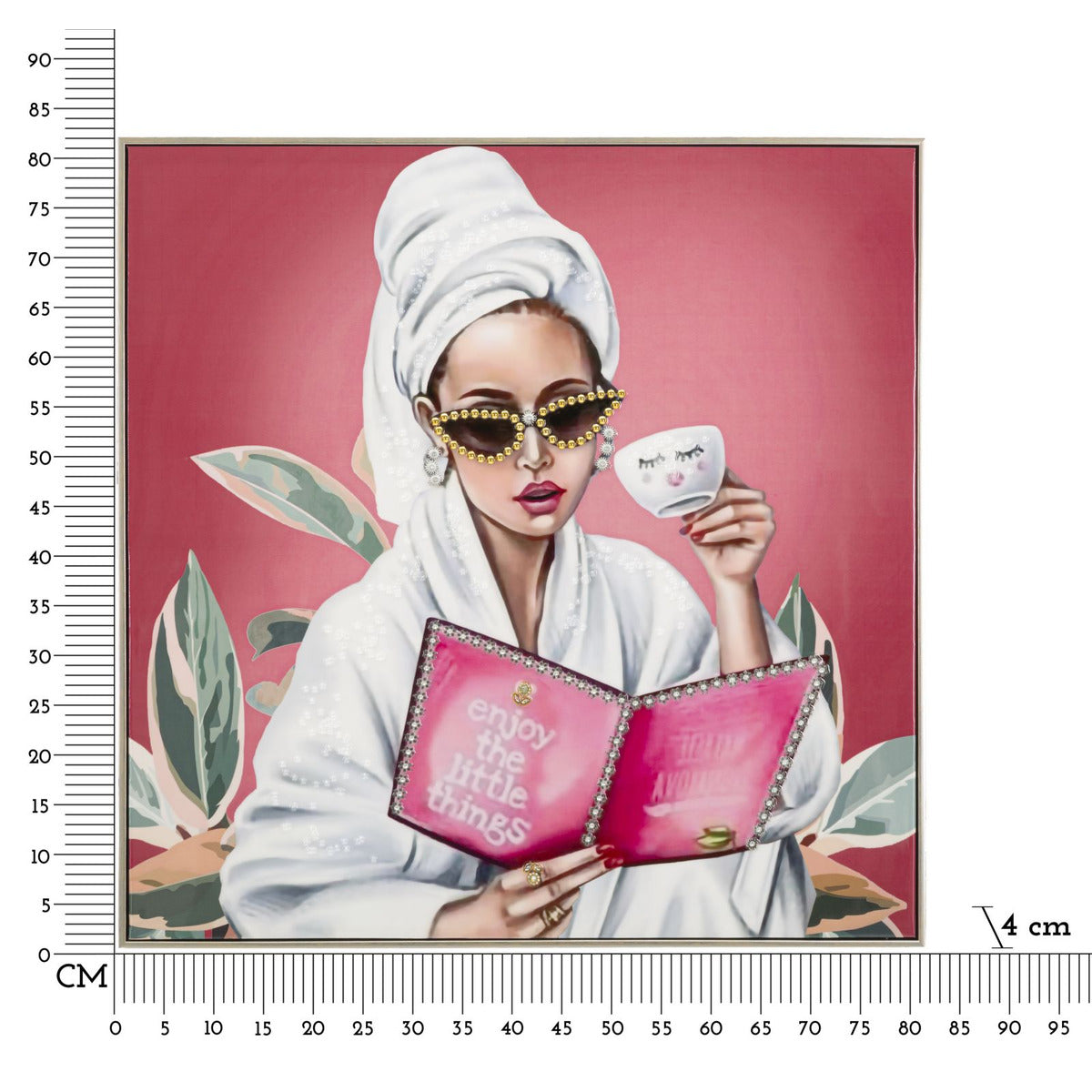 Stampa su Tela Relax, Multicolore, Tessuto, 82x82x4 cm, Seven Design