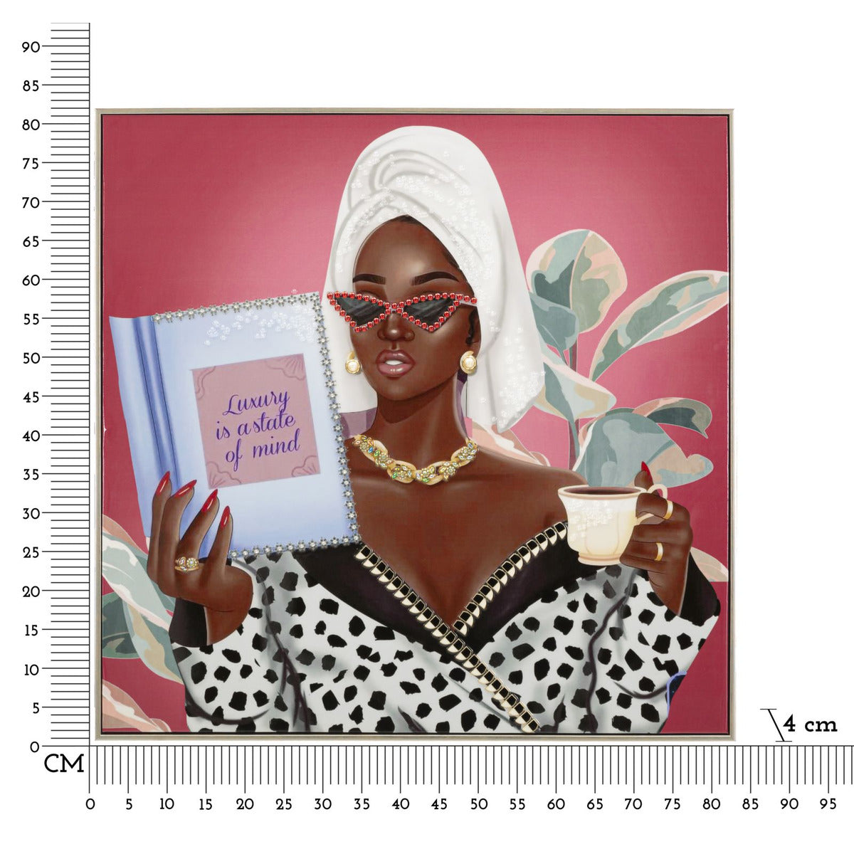 Stampa su Tela Relax 1, Multicolore, Tessuto, 82x82x4 cm, Seven Design