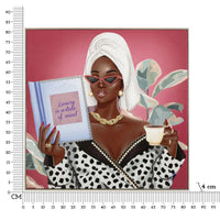 Stampa su Tela Relax 1, Multicolore, Tessuto, 82x82x4 cm, Seven Design