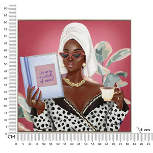 Stampa su Tela Relax 1, Multicolore, Tessuto, 82x82x4 cm, Seven Design