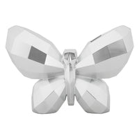 Vaso Decorativo Farfalla, Argento, Poliresina, 15x22,5x8 cm, Seven Design