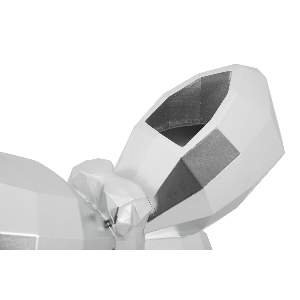 Vaso Decorativo Farfalla, Argento, Poliresina, 15x22,5x8 cm, Seven Design