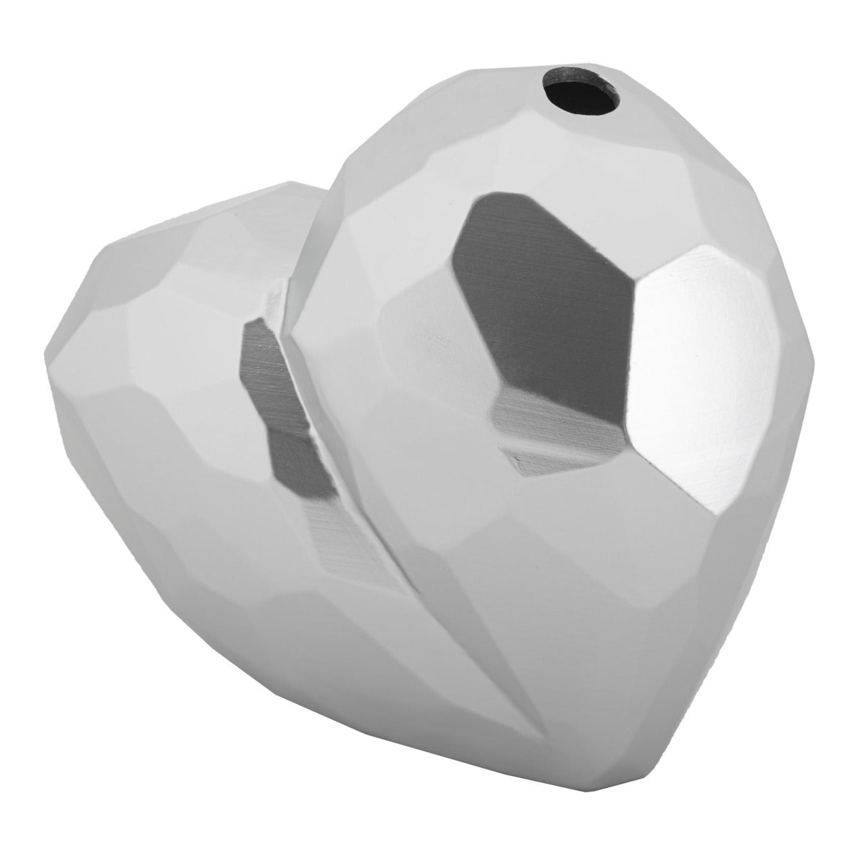 Vaso Decorativo Cuore, Argento, Poliresina, 18x19x9 cm, Seven Design